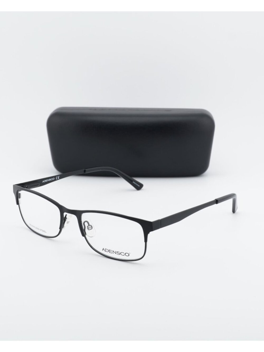 Adensco AD125 0003 00 Rectangle Eyeglasses - Matte Dark Ruthenium 53mm